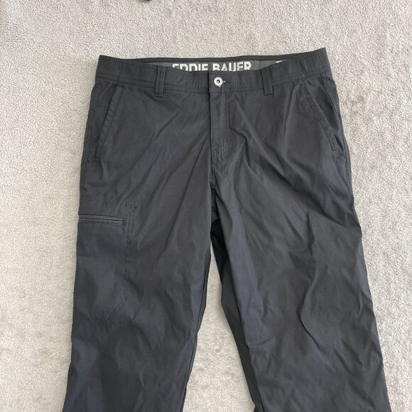 NWOT Eddie Bauer Men's Size 36x29 Black Outdoor Pants Fleece Lined Cargo - Picture 8 of 9